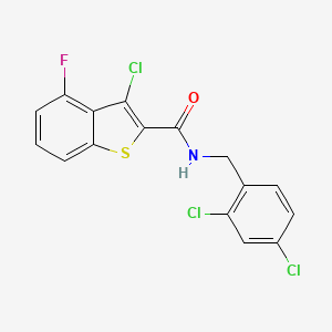 3-chloro-N-(2,4-dichlorobenzyl)-4-fluoro-1-benzothiophene-2-carboxamide