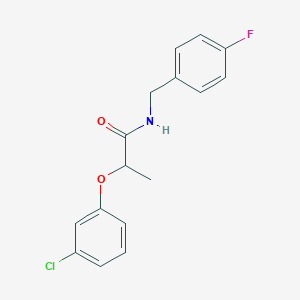 2-(3-chlorophenoxy)-N-[(4-fluorophenyl)methyl]propanamide