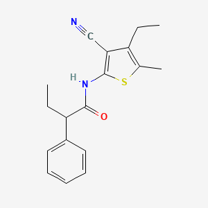 N-(3-cyano-4-ethyl-5-methylthiophen-2-yl)-2-phenylbutanamide