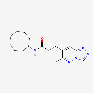 N-cyclooctyl-3-(6,8-dimethyl[1,2,4]triazolo[4,3-b]pyridazin-7-yl)propanamide