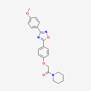 2-{4-[3-(4-Methoxyphenyl)-1,2,4-oxadiazol-5-yl]phenoxy}-1-(piperidin-1-yl)ethanone