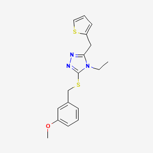 4-ethyl-3-[(3-methoxybenzyl)sulfanyl]-5-(thiophen-2-ylmethyl)-4H-1,2,4-triazole