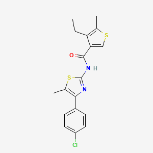 N-[4-(4-chlorophenyl)-5-methyl-1,3-thiazol-2-yl]-4-ethyl-5-methylthiophene-3-carboxamide