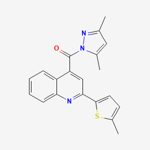 (3,5-dimethyl-1H-pyrazol-1-yl)[2-(5-methylthiophen-2-yl)quinolin-4-yl]methanone