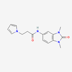 N-(1,3-dimethyl-2-oxo-2,3-dihydro-1H-benzimidazol-5-yl)-3-(1H-pyrrol-1-yl)propanamide