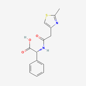 (2R)-{[(2-methyl-1,3-thiazol-4-yl)acetyl]amino}(phenyl)ethanoic acid