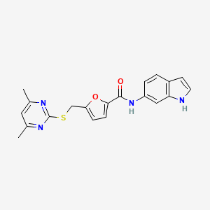 5-{[(4,6-dimethylpyrimidin-2-yl)sulfanyl]methyl}-N-(1H-indol-6-yl)furan-2-carboxamide