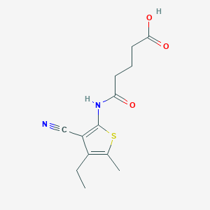 5-[(3-Cyano-4-ethyl-5-methylthiophen-2-yl)amino]-5-oxopentanoic acid