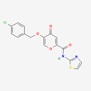 5-[(4-chlorobenzyl)oxy]-4-oxo-N-(1,3-thiazol-2-yl)-4H-pyran-2-carboxamide