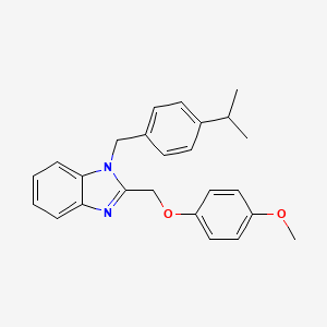 2-[(4-methoxyphenoxy)methyl]-1-[4-(propan-2-yl)benzyl]-1H-benzimidazole