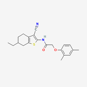 N-(3-cyano-6-ethyl-4,5,6,7-tetrahydro-1-benzothiophen-2-yl)-2-(2,4-dimethylphenoxy)acetamide