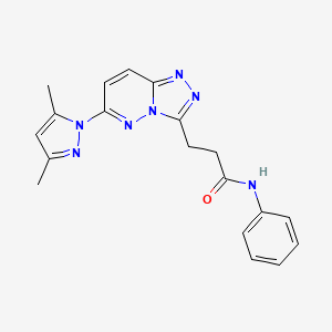 3-[6-(3,5-dimethyl-1H-pyrazol-1-yl)[1,2,4]triazolo[4,3-b]pyridazin-3-yl]-N-phenylpropanamide