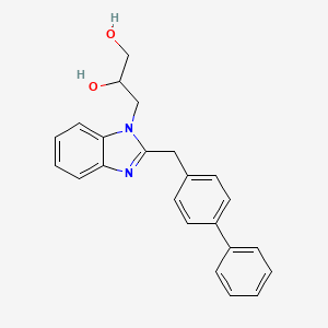 3-[2-(biphenyl-4-ylmethyl)-1H-benzimidazol-1-yl]propane-1,2-diol