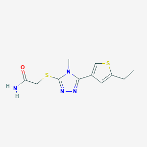 2-{[5-(5-ethylthiophen-3-yl)-4-methyl-4H-1,2,4-triazol-3-yl]sulfanyl}acetamide