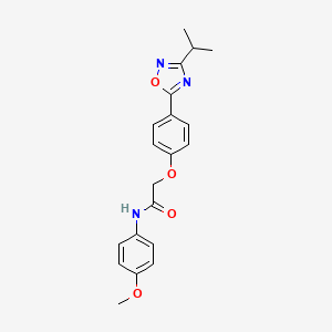 N-(4-methoxyphenyl)-2-{4-[3-(propan-2-yl)-1,2,4-oxadiazol-5-yl]phenoxy}acetamide