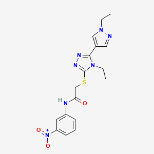 2-{[4-ethyl-5-(1-ethyl-1H-pyrazol-4-yl)-4H-1,2,4-triazol-3-yl]sulfanyl}-N-(3-nitrophenyl)acetamide