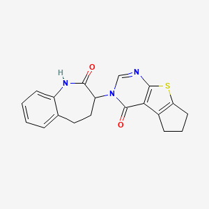 3-(2-hydroxy-4,5-dihydro-3H-1-benzazepin-3-yl)-3,5,6,7-tetrahydro-4H-cyclopenta[4,5]thieno[2,3-d]pyrimidin-4-one