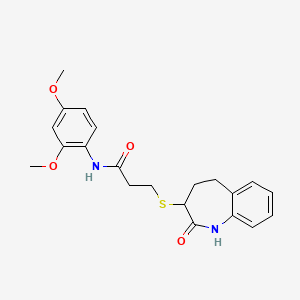 N-(2,4-dimethoxyphenyl)-3-[(2-hydroxy-4,5-dihydro-3H-1-benzazepin-3-yl)sulfanyl]propanamide