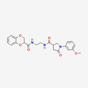 N-{2-[(2,3-dihydro-1,4-benzodioxin-2-ylcarbonyl)amino]ethyl}-1-(3-methoxyphenyl)-5-oxopyrrolidine-3-carboxamide