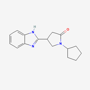 4-(1H-benzimidazol-2-yl)-1-cyclopentylpyrrolidin-2-one