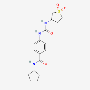 N-cyclopentyl-4-{[(1,1-dioxidotetrahydrothiophen-3-yl)carbamoyl]amino}benzamide