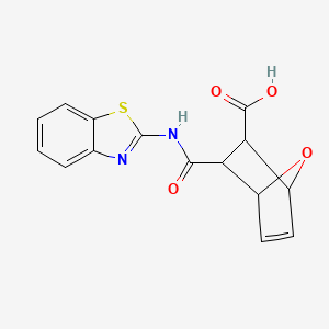 molecular formula C15H12N2O4S B10979475 3-(1,3-Benzothiazol-2-ylcarbamoyl)-7-oxabicyclo[2.2.1]hept-5-ene-2-carboxylic acid 