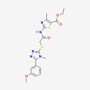 ethyl 2-[({[5-(3-methoxyphenyl)-4-methyl-4H-1,2,4-triazol-3-yl]sulfanyl}acetyl)amino]-4-methyl-1,3-thiazole-5-carboxylate