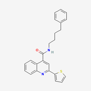 N-(4-phenylbutyl)-2-(thiophen-2-yl)quinoline-4-carboxamide