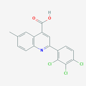 molecular formula C17H10Cl3NO2 B10979480 6-Methyl-2-(2,3,4-trichlorophenyl)quinoline-4-carboxylic acid 