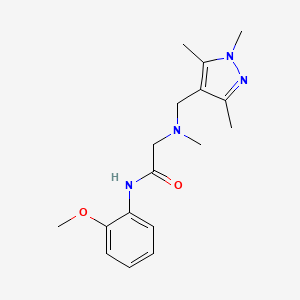 N-(2-methoxyphenyl)-N~2~-methyl-N~2~-[(1,3,5-trimethyl-1H-pyrazol-4-yl)methyl]glycinamide