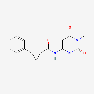 N-(1,3-dimethyl-2,6-dioxo-1,2,3,6-tetrahydropyrimidin-4-yl)-2-phenylcyclopropanecarboxamide