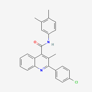 2-(4-chlorophenyl)-N-(3,4-dimethylphenyl)-3-methylquinoline-4-carboxamide