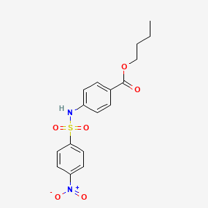 molecular formula C17H18N2O6S B10979511 Butyl 4-{[(4-nitrophenyl)sulfonyl]amino}benzoate 