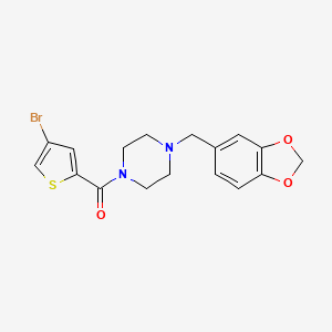 [4-(1,3-Benzodioxol-5-ylmethyl)piperazin-1-yl](4-bromothiophen-2-yl)methanone