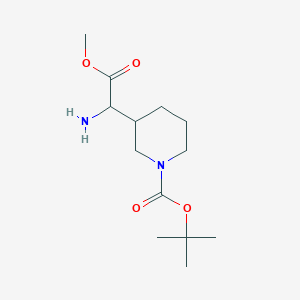 molecular formula C13H24N2O4 B109796 3-(Amino-methoxycarbonyl-methyl)-piperidine-1-carboxylic acid tert-butyl ester CAS No. 1219380-30-9