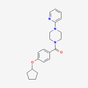 [4-(Cyclopentyloxy)phenyl][4-(pyridin-2-yl)piperazin-1-yl]methanone