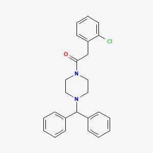 2-(2-Chlorophenyl)-1-[4-(diphenylmethyl)piperazin-1-yl]ethanone