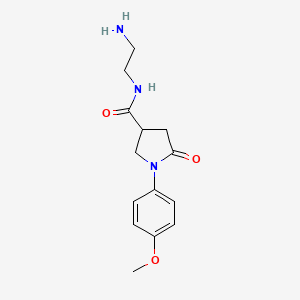 N-(2-aminoethyl)-1-(4-methoxyphenyl)-5-oxopyrrolidine-3-carboxamide