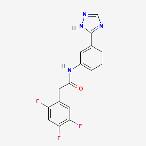 N-[3-(4H-1,2,4-triazol-3-yl)phenyl]-2-(2,4,5-trifluorophenyl)acetamide