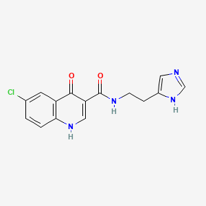 6-chloro-4-hydroxy-N-[2-(1H-imidazol-4-yl)ethyl]quinoline-3-carboxamide