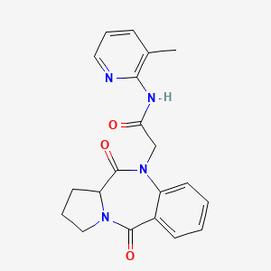 2-(5,11-dioxo-2,3,11,11a-tetrahydro-1H-pyrrolo[2,1-c][1,4]benzodiazepin-10(5H)-yl)-N-(3-methylpyridin-2-yl)acetamide