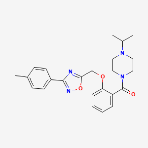 (2-{[3-(4-Methylphenyl)-1,2,4-oxadiazol-5-yl]methoxy}phenyl)[4-(propan-2-yl)piperazin-1-yl]methanone