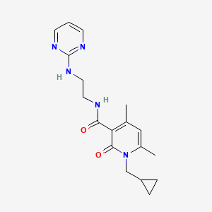 1-(cyclopropylmethyl)-4,6-dimethyl-2-oxo-N-[2-(pyrimidin-2-ylamino)ethyl]-1,2-dihydropyridine-3-carboxamide