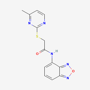 N-(2,1,3-benzoxadiazol-4-yl)-2-[(4-methylpyrimidin-2-yl)sulfanyl]acetamide