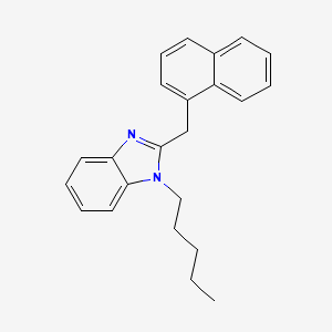 molecular formula C23H24N2 B10979677 2-(naphthalen-1-ylmethyl)-1-pentyl-1H-benzimidazole 