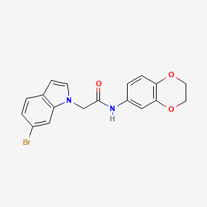 2-(6-bromo-1H-indol-1-yl)-N-(2,3-dihydro-1,4-benzodioxin-6-yl)acetamide