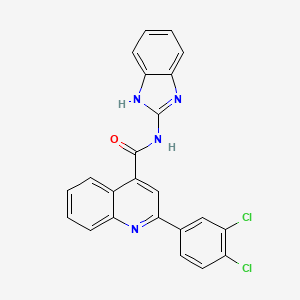 molecular formula C23H14Cl2N4O B10979710 N-(1H-benzimidazol-2-yl)-2-(3,4-dichlorophenyl)quinoline-4-carboxamide 