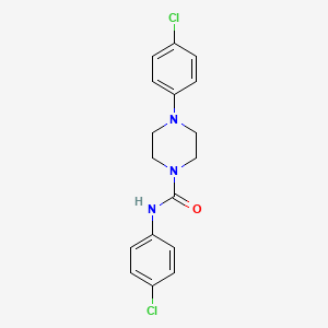 molecular formula C17H17Cl2N3O B10979711 N,4-bis(4-chlorophenyl)piperazine-1-carboxamide 