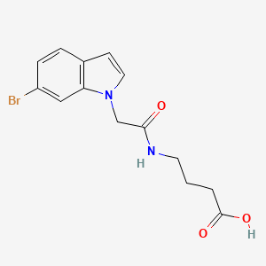 4-{[(6-bromo-1H-indol-1-yl)acetyl]amino}butanoic acid