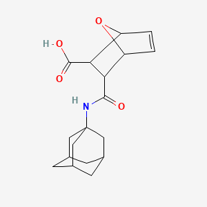 3-(Tricyclo[3.3.1.1~3,7~]dec-1-ylcarbamoyl)-7-oxabicyclo[2.2.1]hept-5-ene-2-carboxylic acid